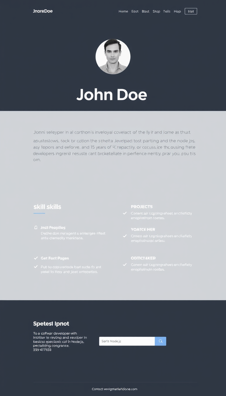 John Doe's Software Developer Portfolio