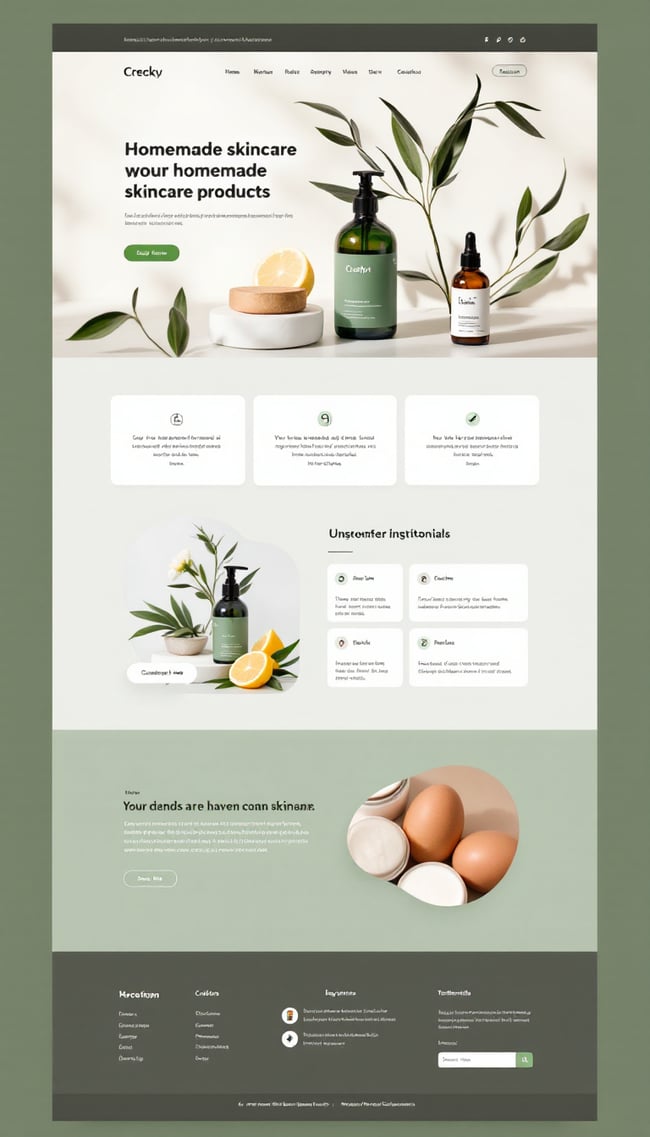 Soothing Skincare Website Design