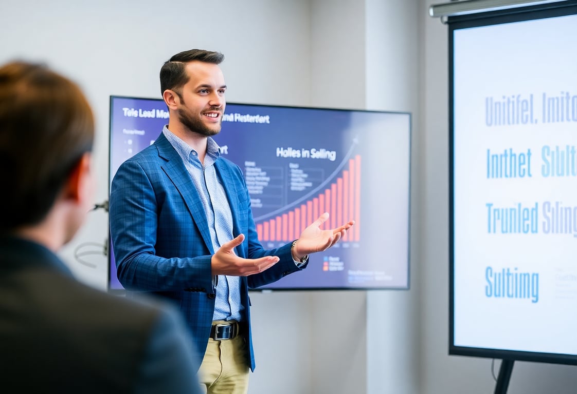 Digital transformation consultant presenting strategy