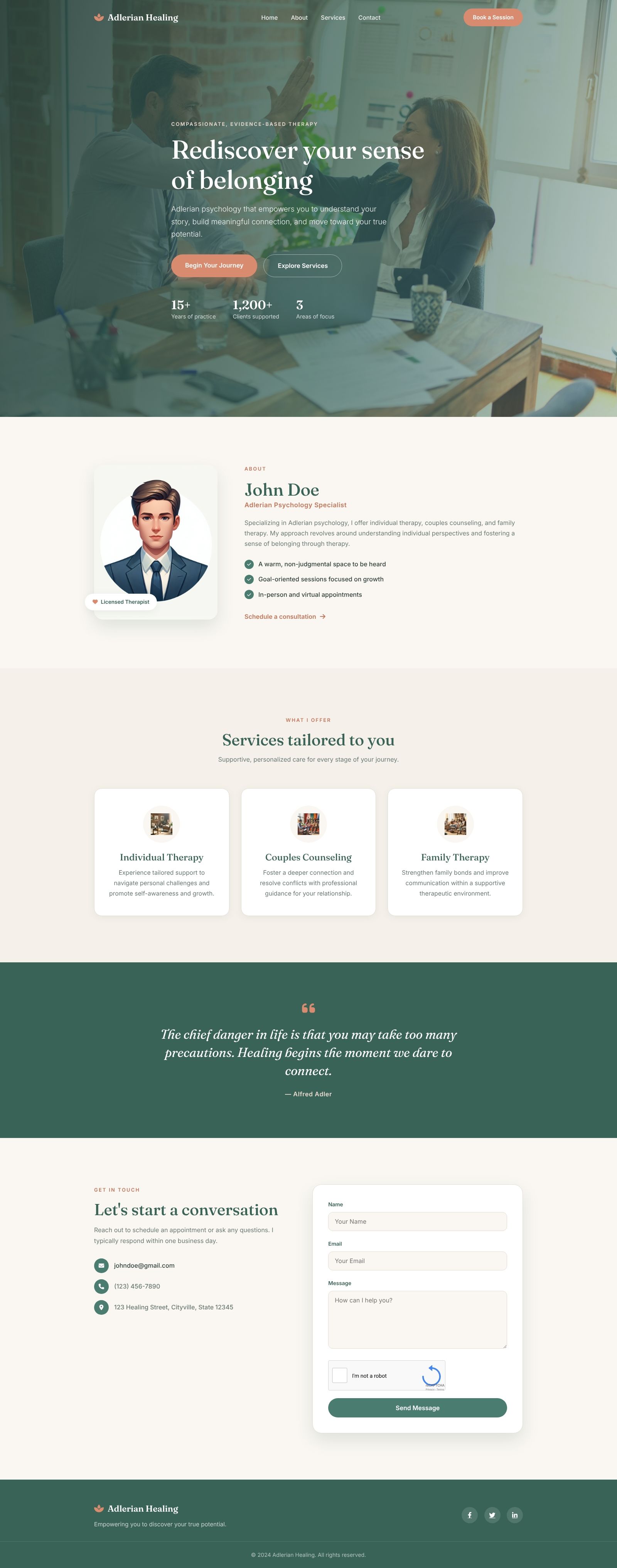 Adlerian Healing | John Doe