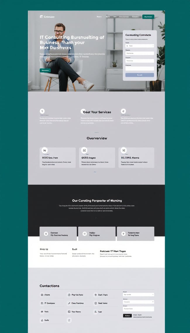 Modern IT Consulting Website Layout