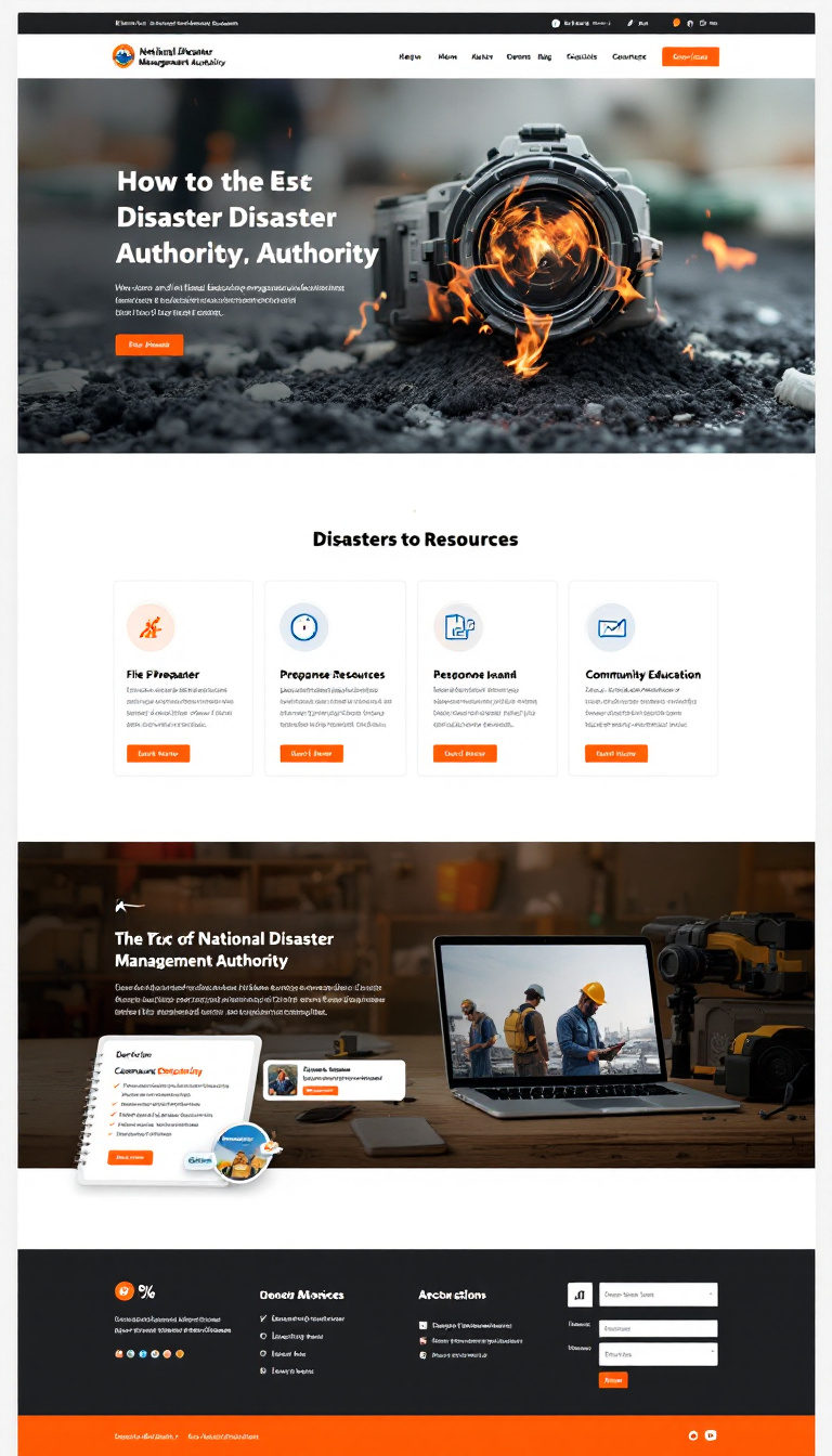 National Disaster Management Authority One-Page Website Design