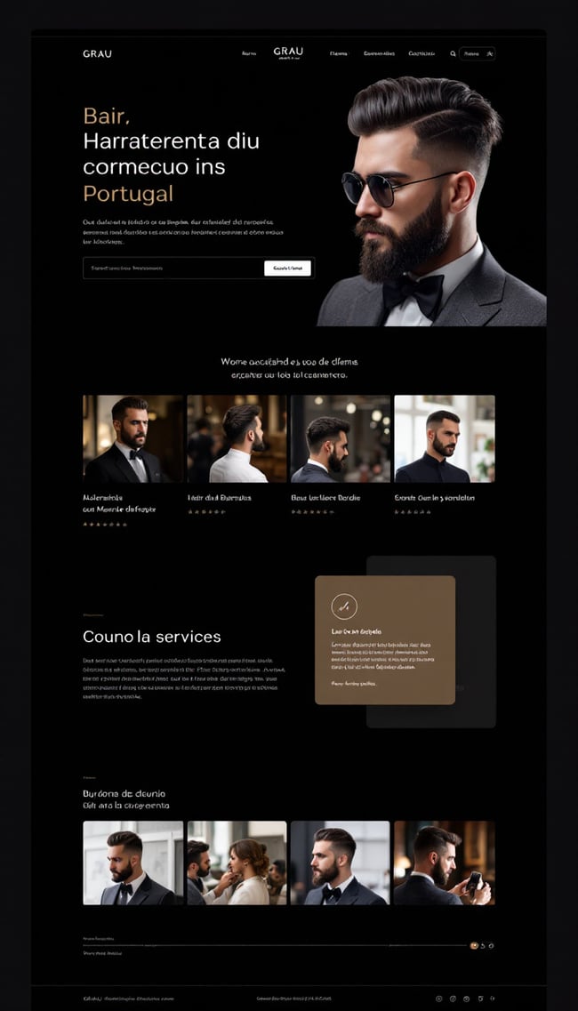 GRAU Barberclub Modern Website Design