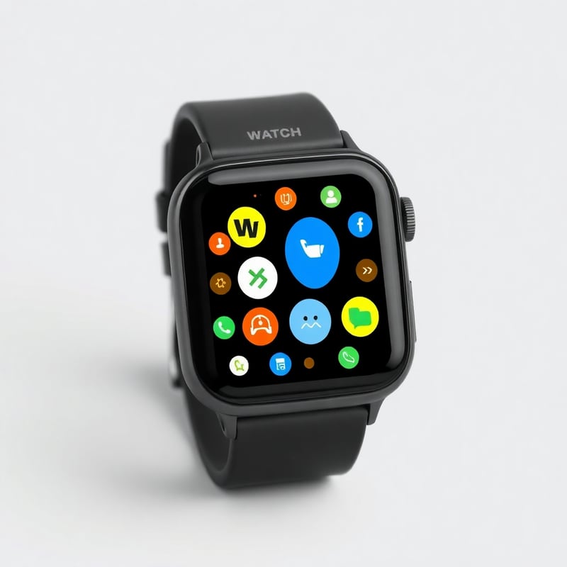 Modern Black Smartwatch Display