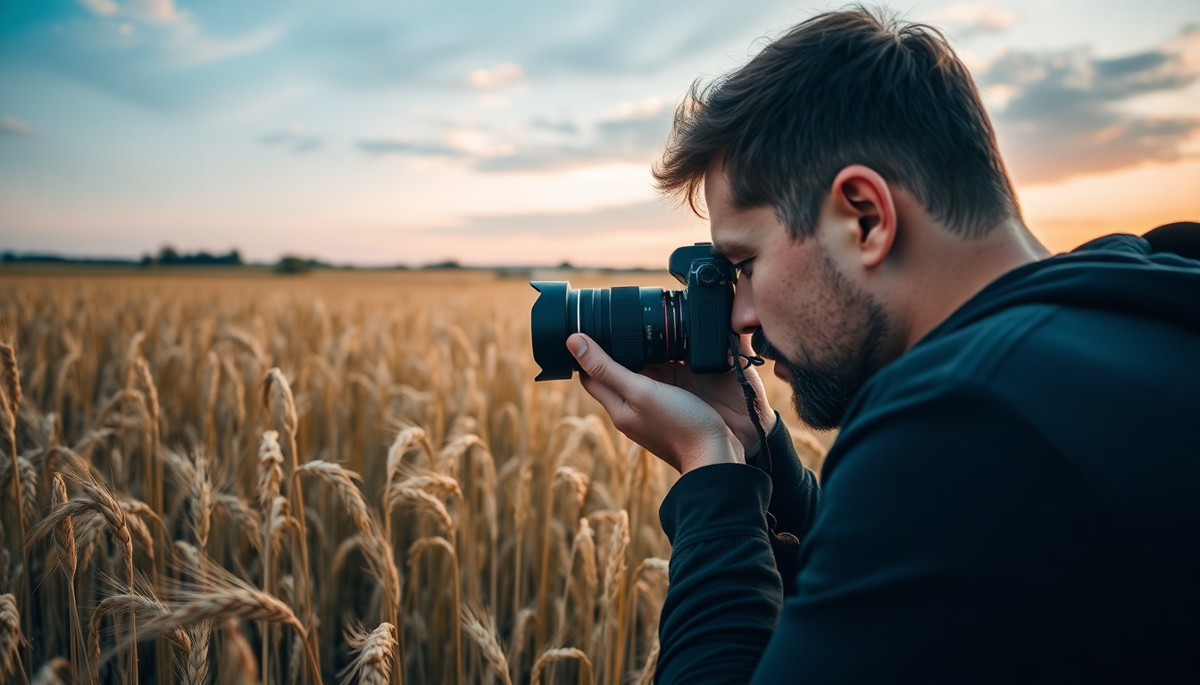 Professional photographer capturing product for marketing