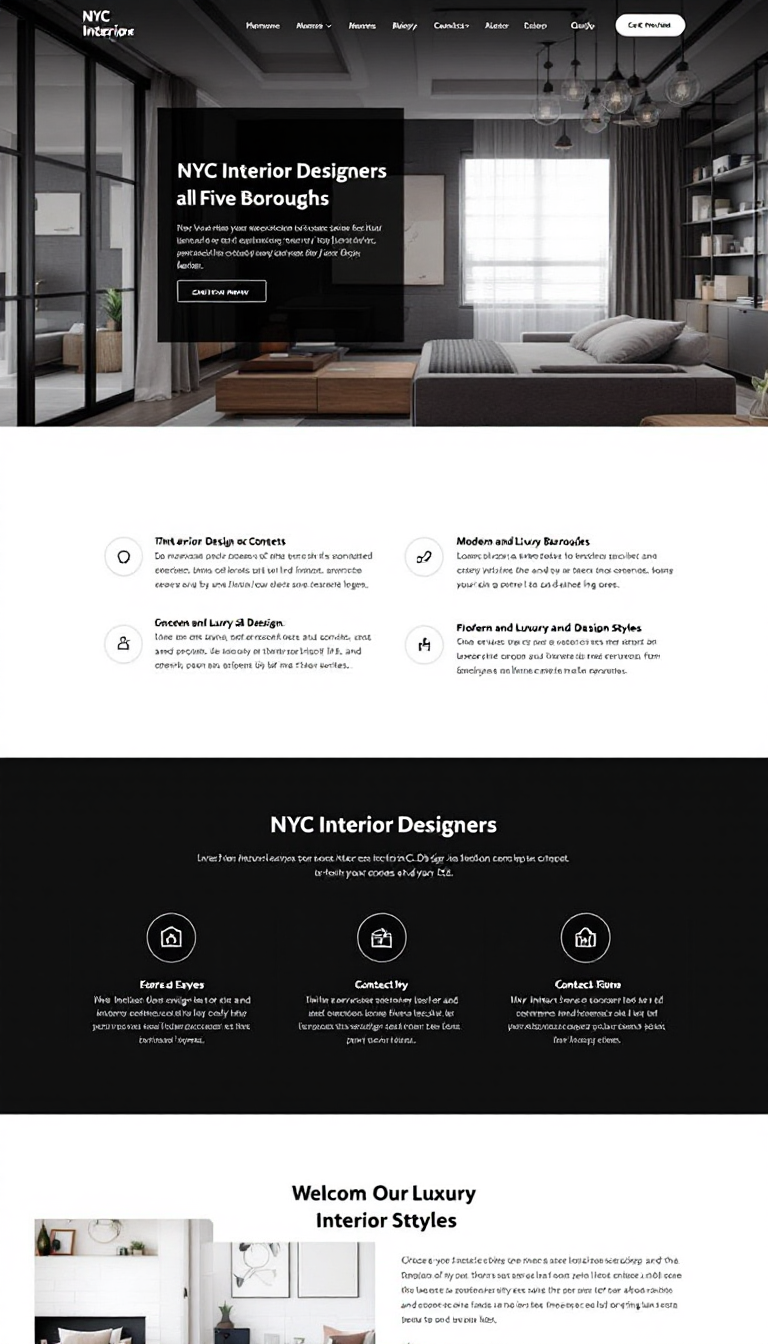 NYC Interior Design Landing Page концепт