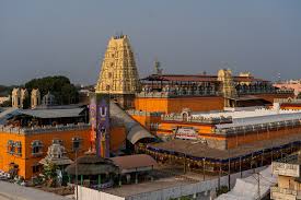The iconic Sita Ramachandra Swamy Temple at Bhadrachalam during sunset