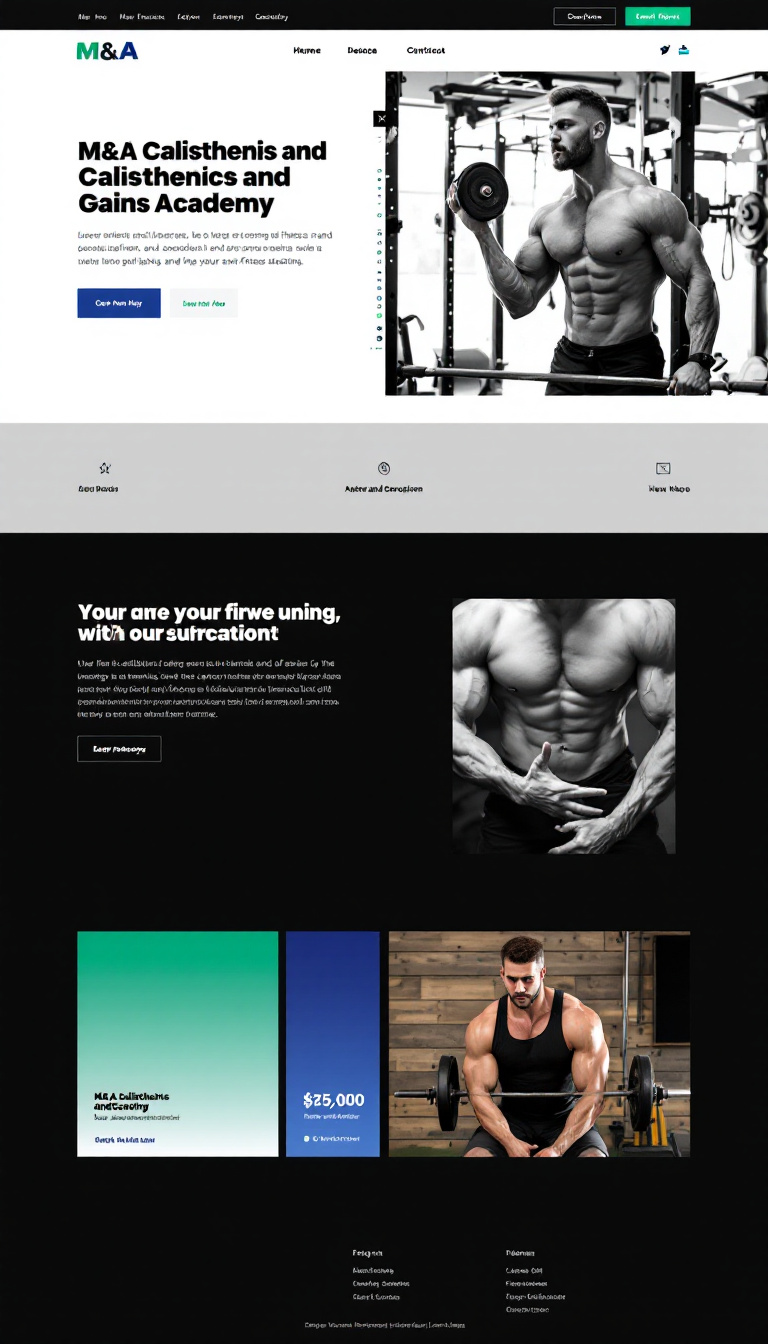 M&A Calisthenics and Gains Academy Website Design