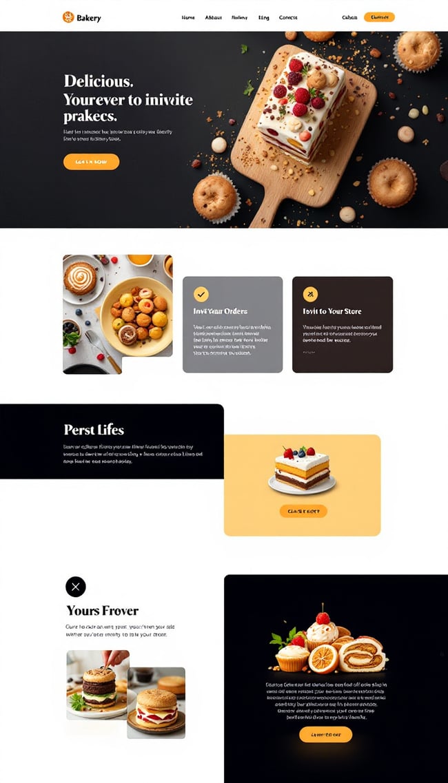 Sleek Bakery Shop Web Design