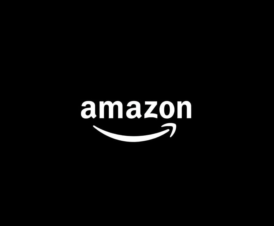 Amazon logo in grayscale