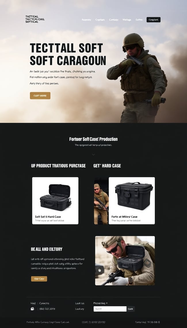 Tactical Soft Case Landing Page Design