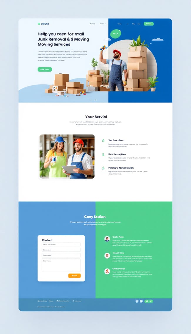 Modern Junk Removal Website Design
