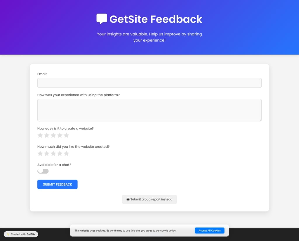 GetSite Feedback