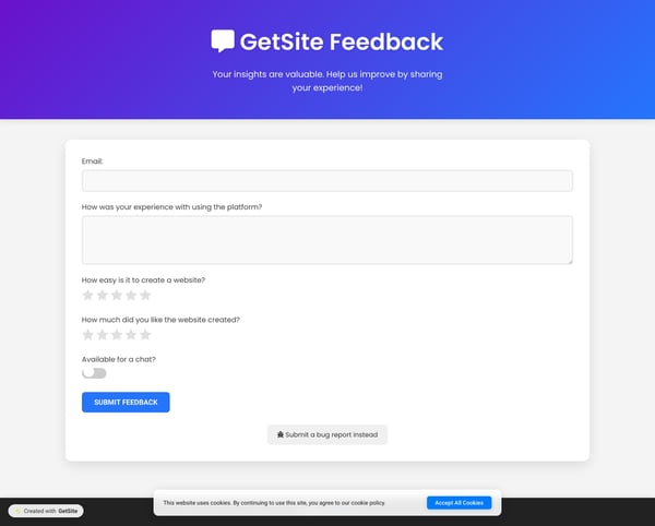 GetSite Feedback