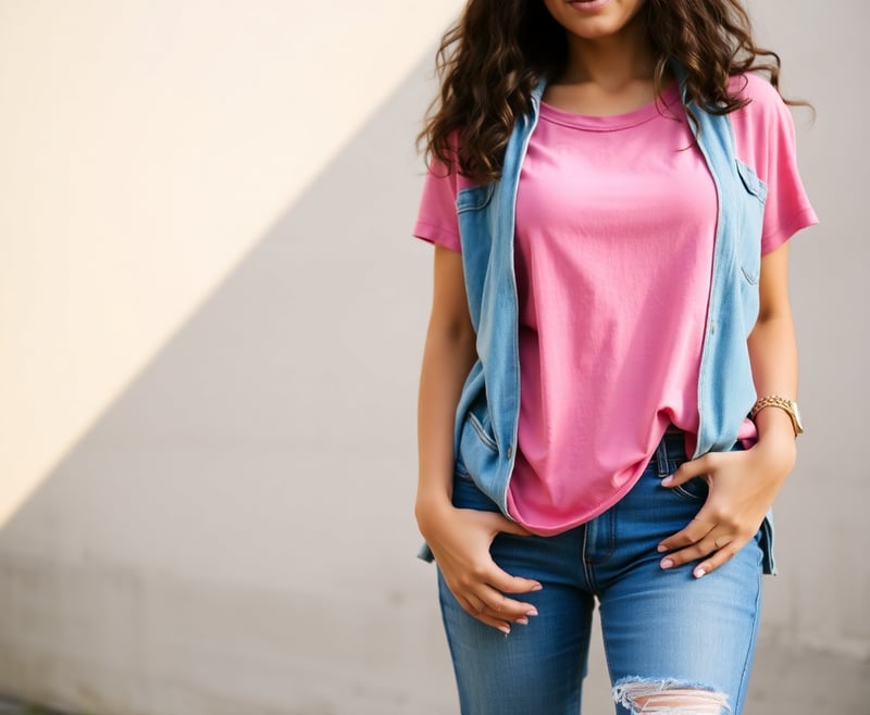 Estilo Casual em Rosa e Jeans