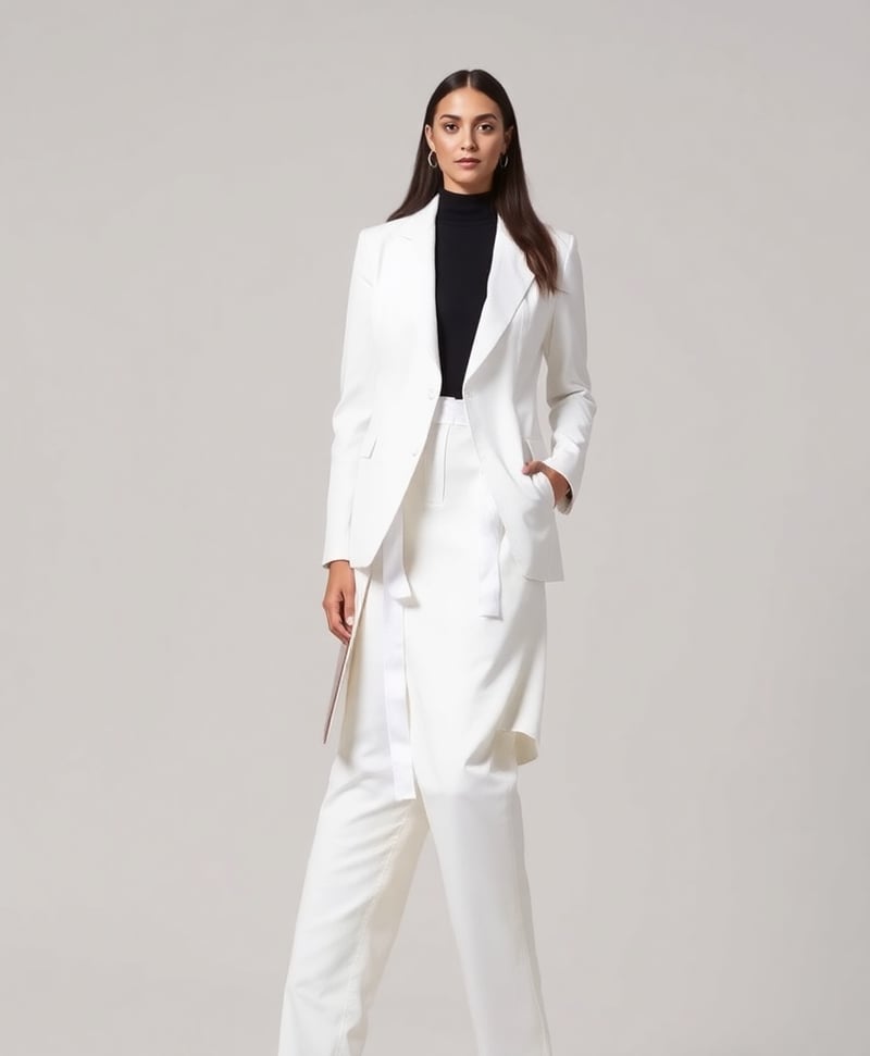 Chic White Blazer Ensemble