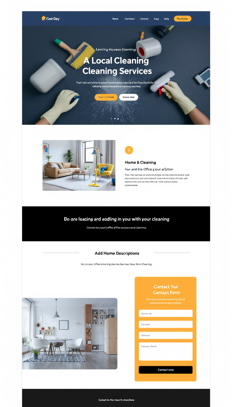 Modern Cleaning Services Website Design