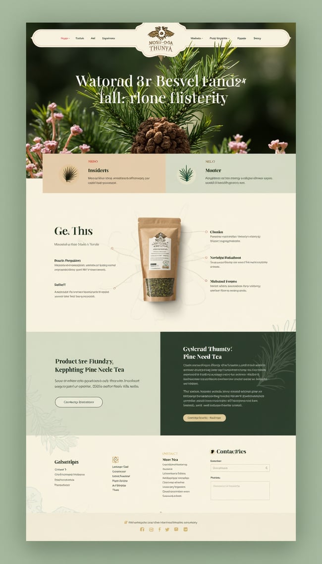 Mosi-O-Oa-Thunya Pine Needle Tea Website Design