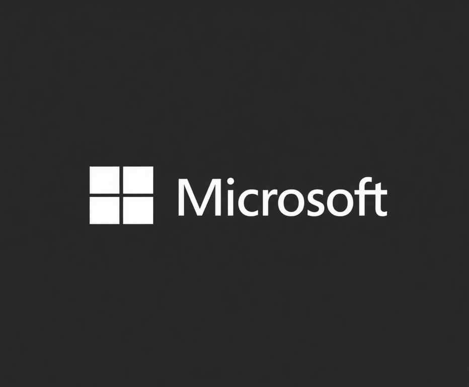 Microsoft logo in grayscale