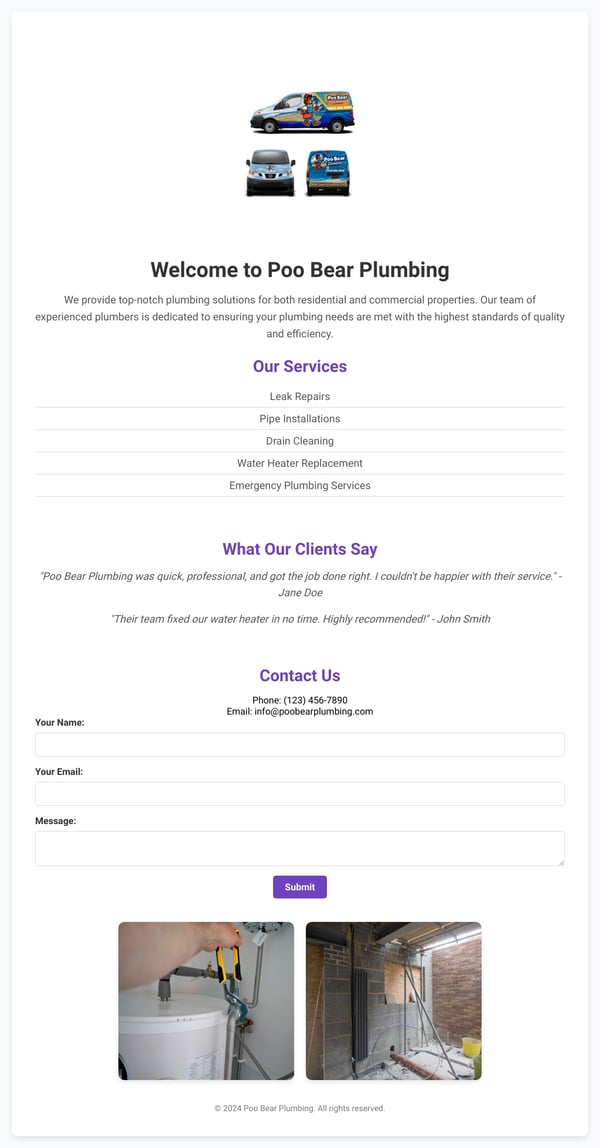 Poo Bear Plumbing | Professional Plumbing Solutions