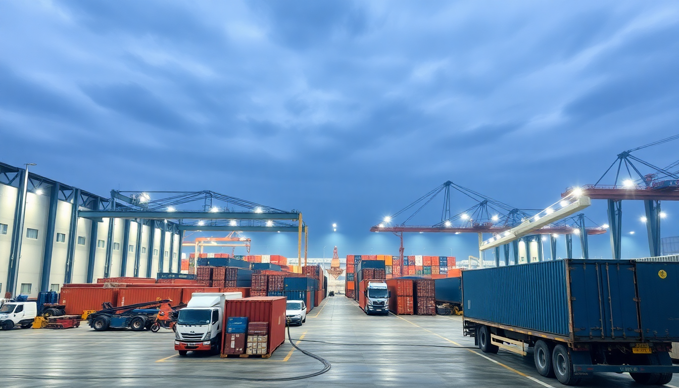 Modern cargo logistics facility