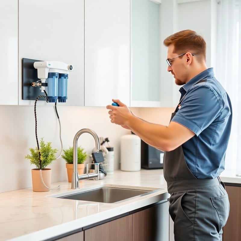 RO System Installation in Modern Kitchen