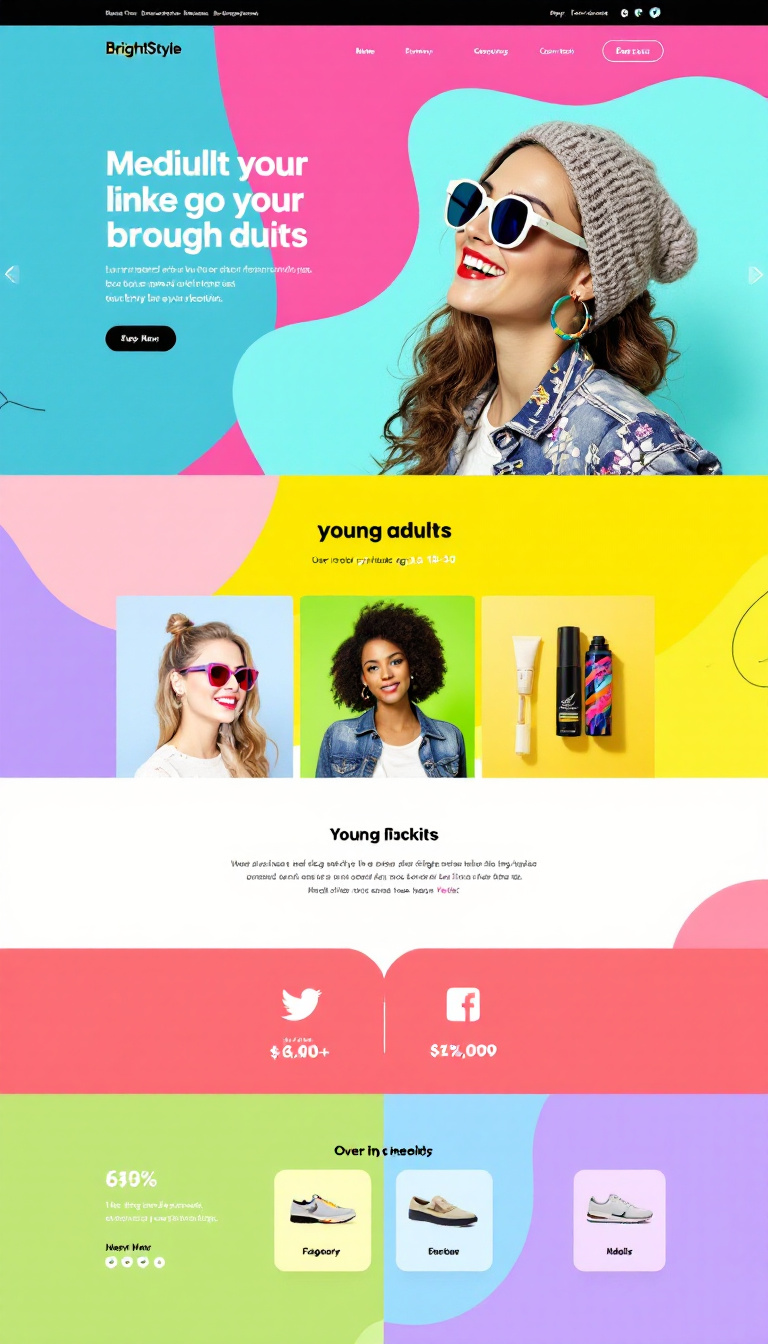 Vibrant One-Page Design for BrightStyle