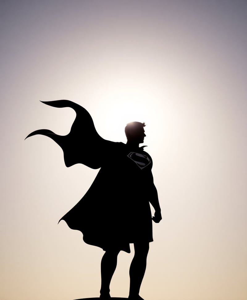 Heroic Silhouette in Action