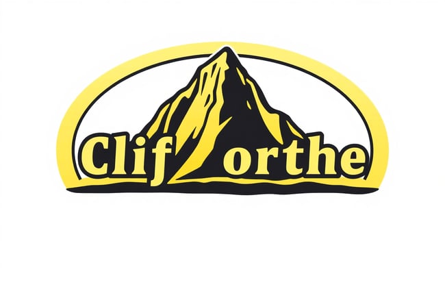 Cliff Logo Design in Yellow and Black