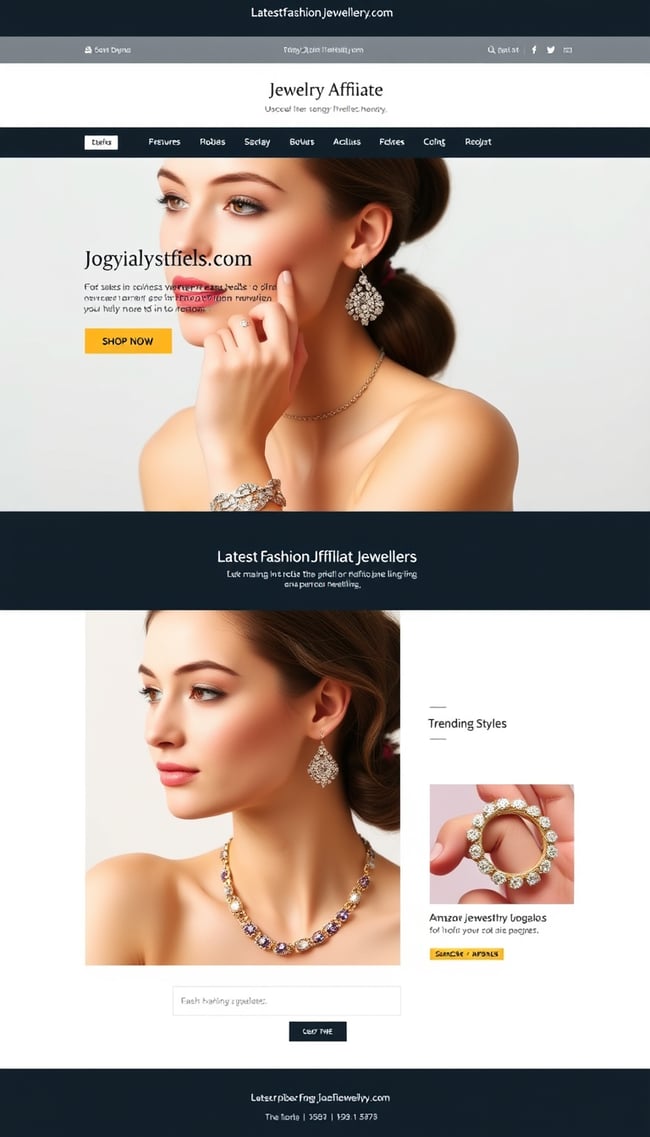 Jewelry Affiliate Blog Design Layout