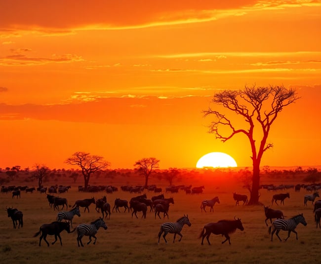 Masai Mara Sunset Migration