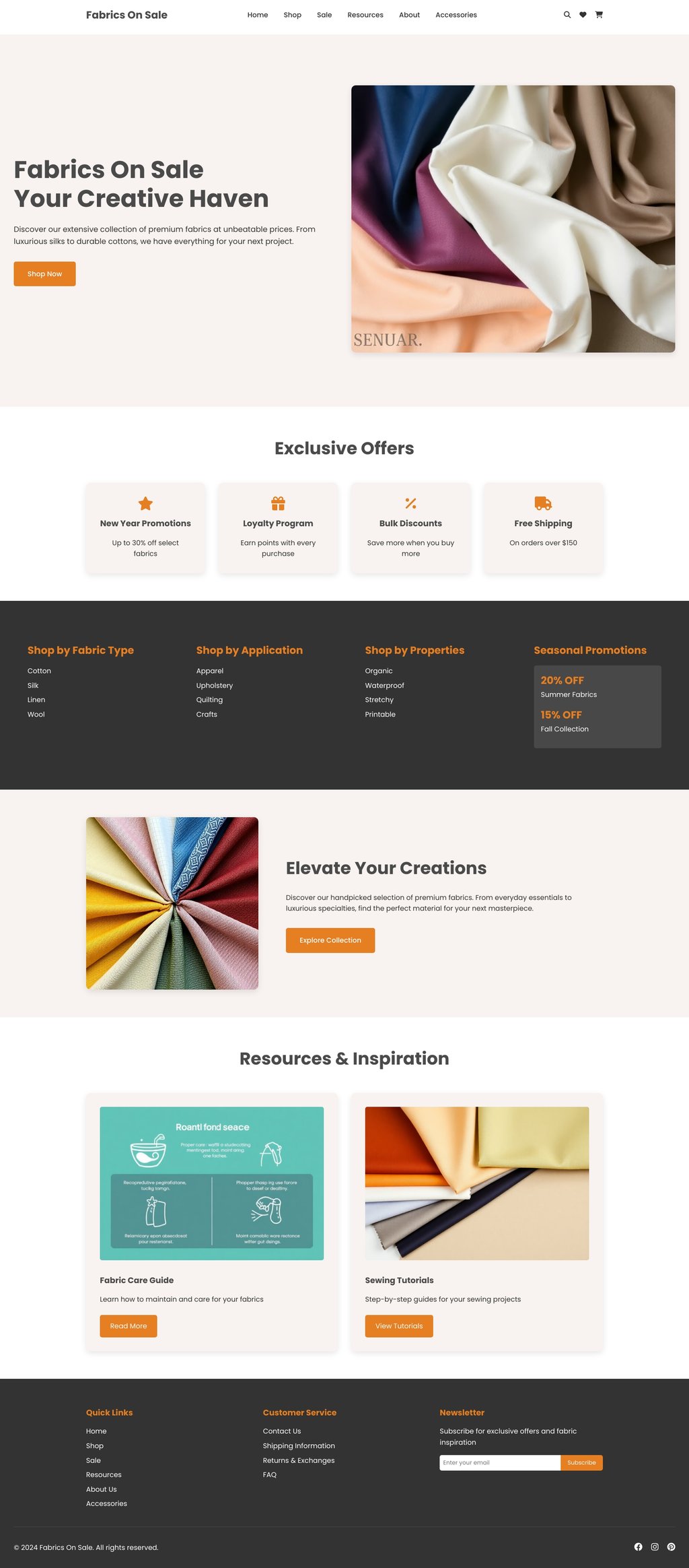 Fabrics On Sale - Premium Fabric Store