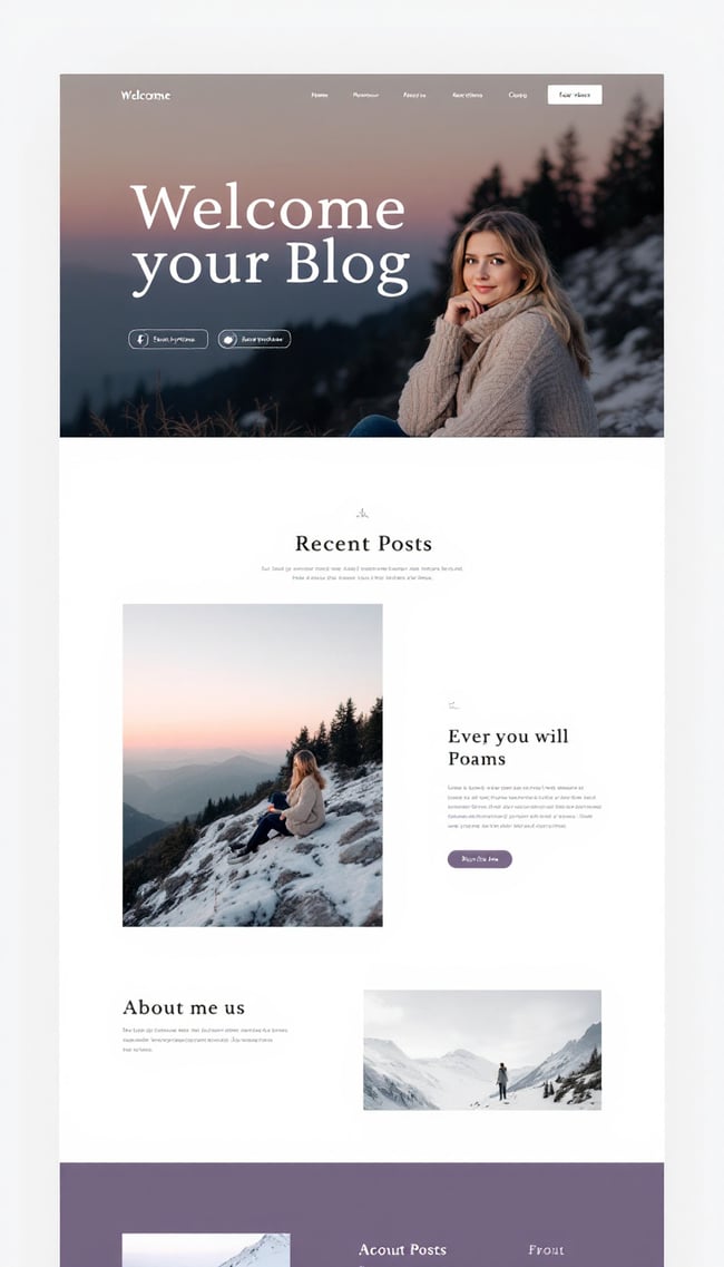 Sleek Minimalist Personal Blog Design