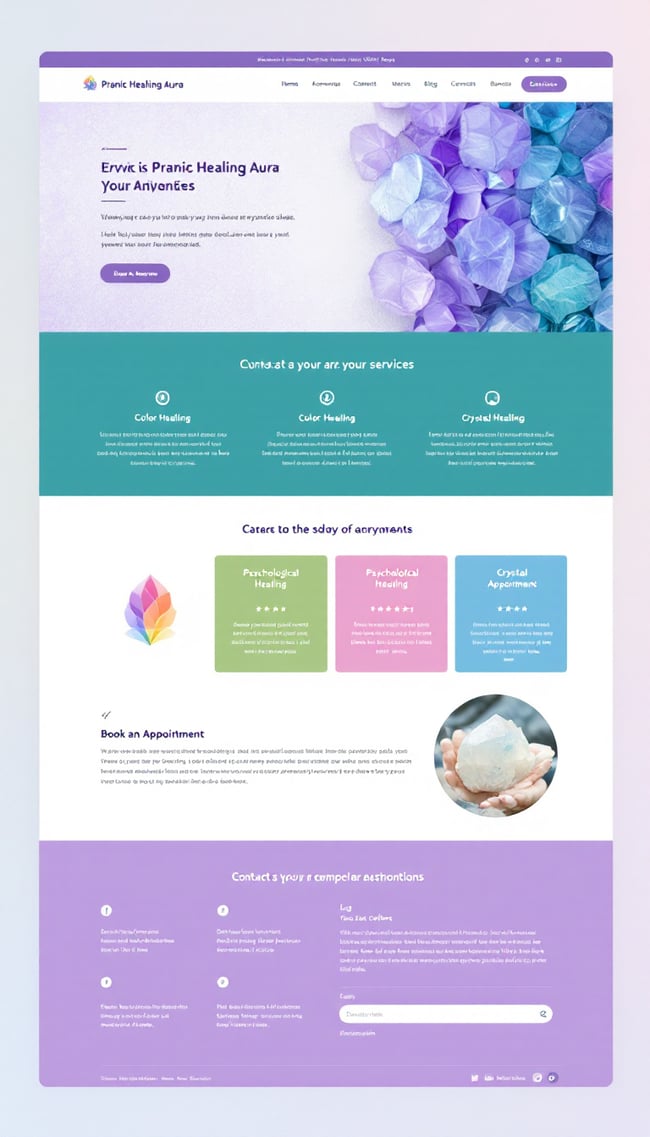 Pranic Healing Aura Website Design