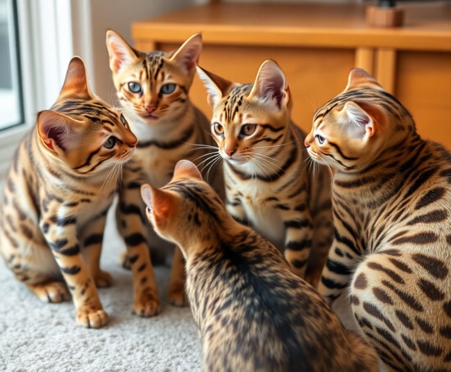 Bengal Cats in Social Harmony