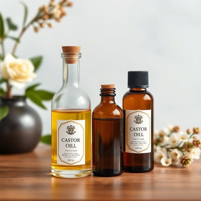 Elegant Castor Oil Bottles