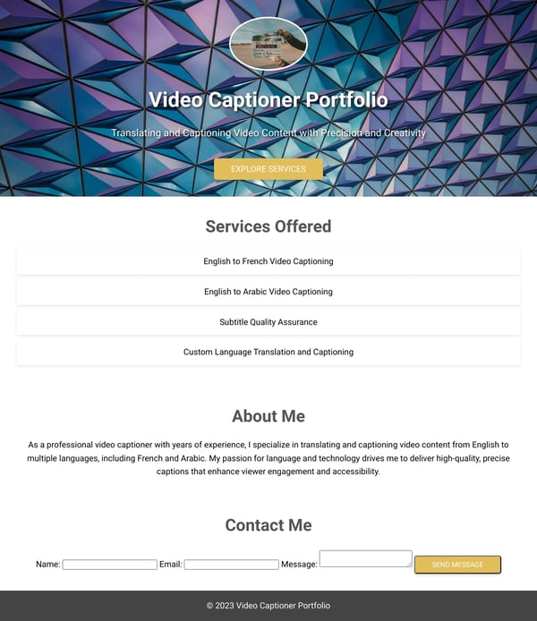 Video Captioner Portfolio