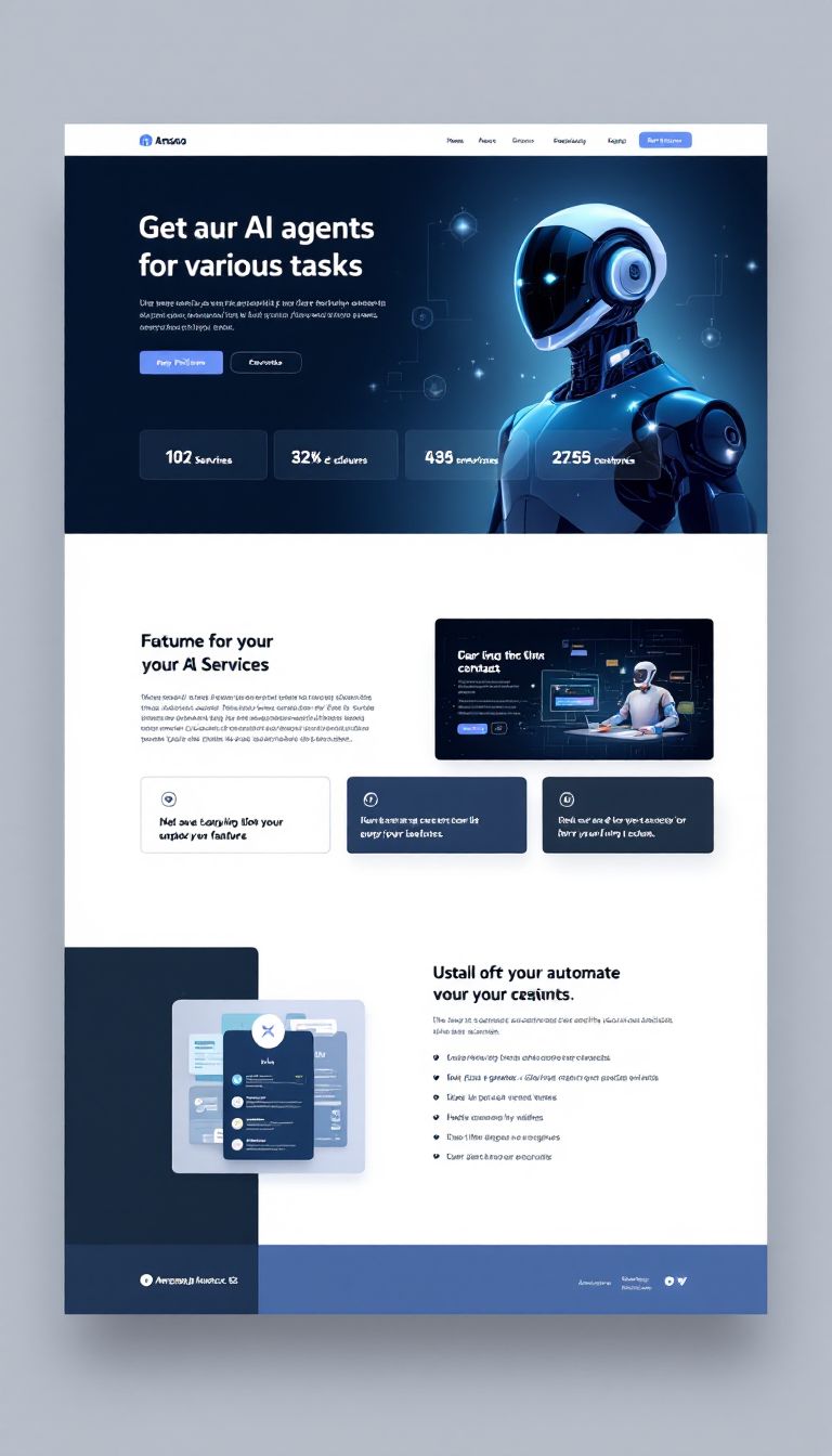 Futuristic AI Solutions Website Design