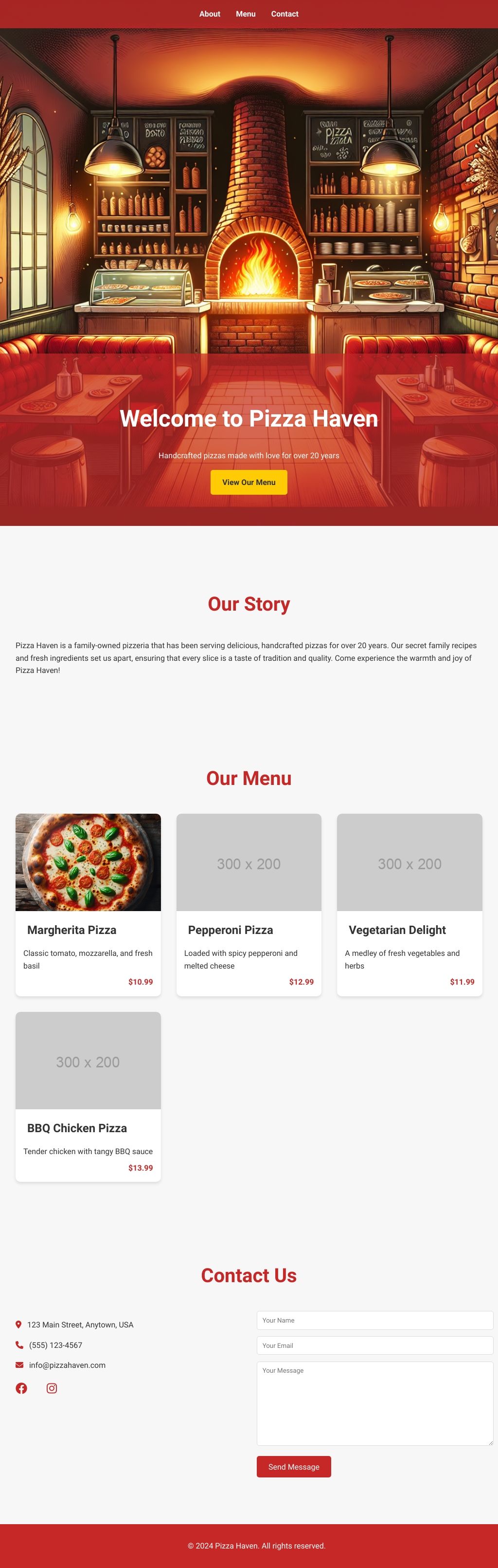 Pizza Haven - Delicious Handcrafted Pizzas