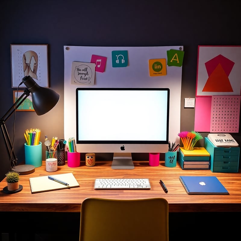 Vibrant Creative Workspace