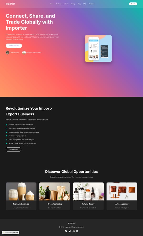 Importer - Connect Local & Export Businesses