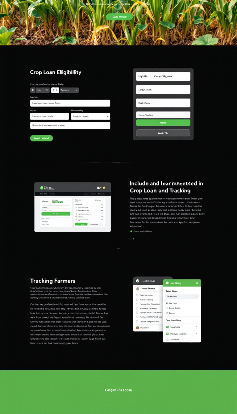 Crop Loan Eligibility and Tracking Portal