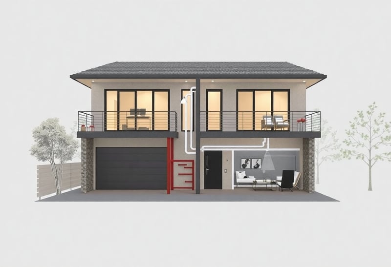 Duplex Mechanical and Plumbing Layout