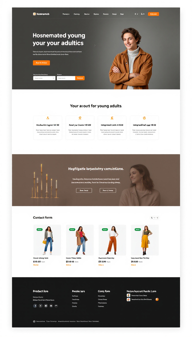 Modern E-Commerce Layout for Young Adults