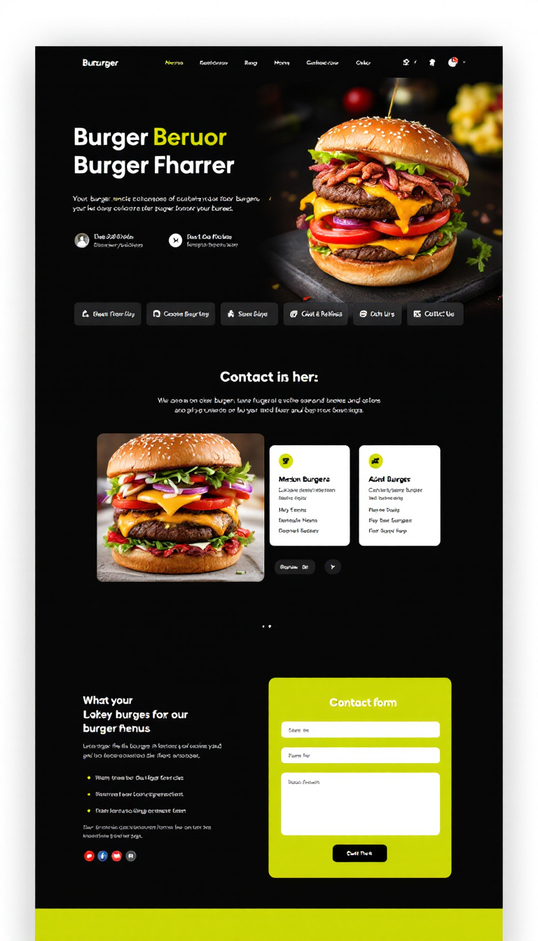 Burger Haven One-Page Website Design