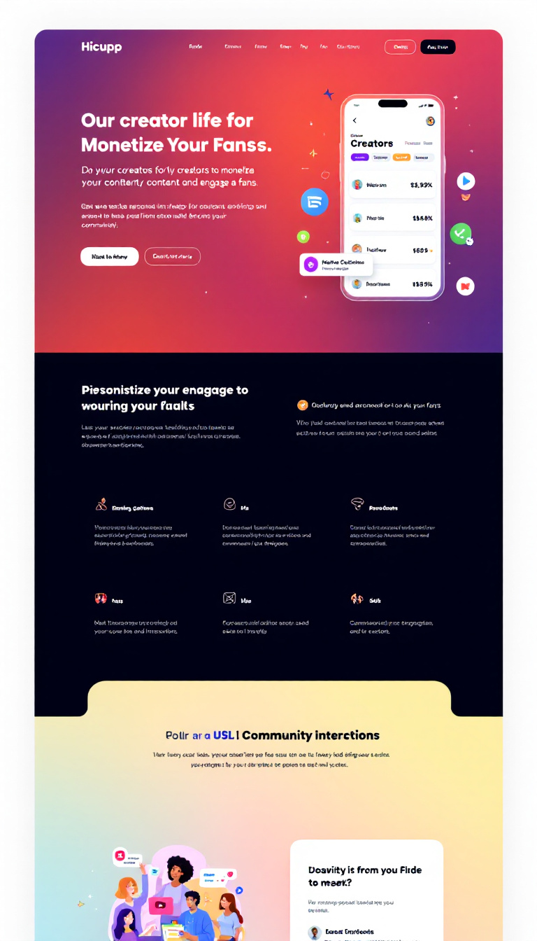 Hicupp Landing Page Design