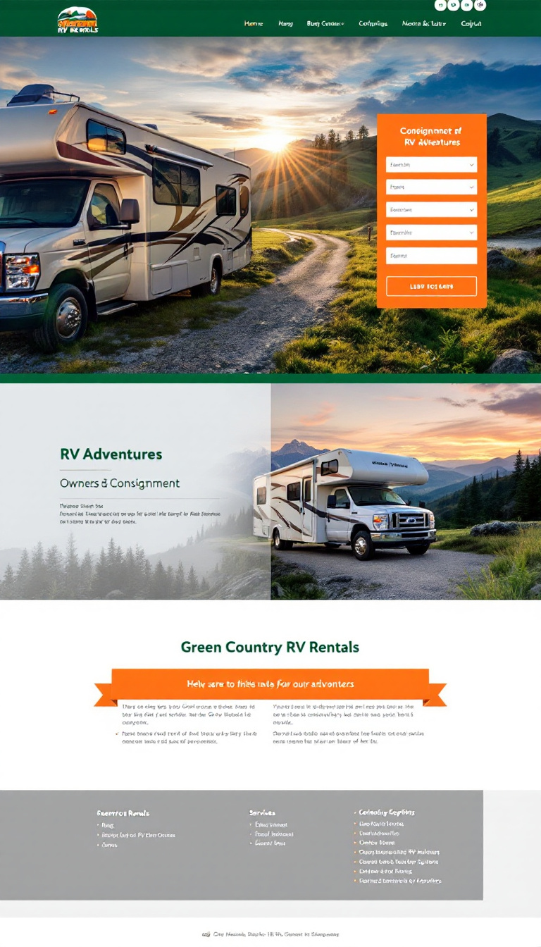 Green Country RV Rentals Website Design