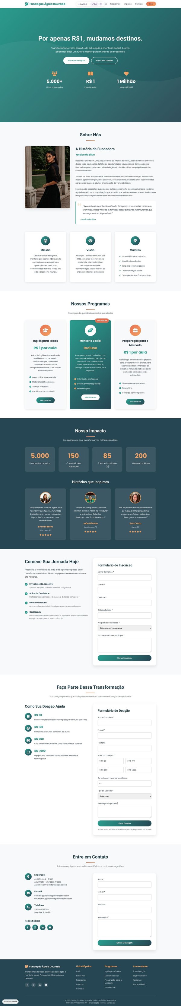 Fundação Águia Dourada - Transformando Vidas Através da Educação