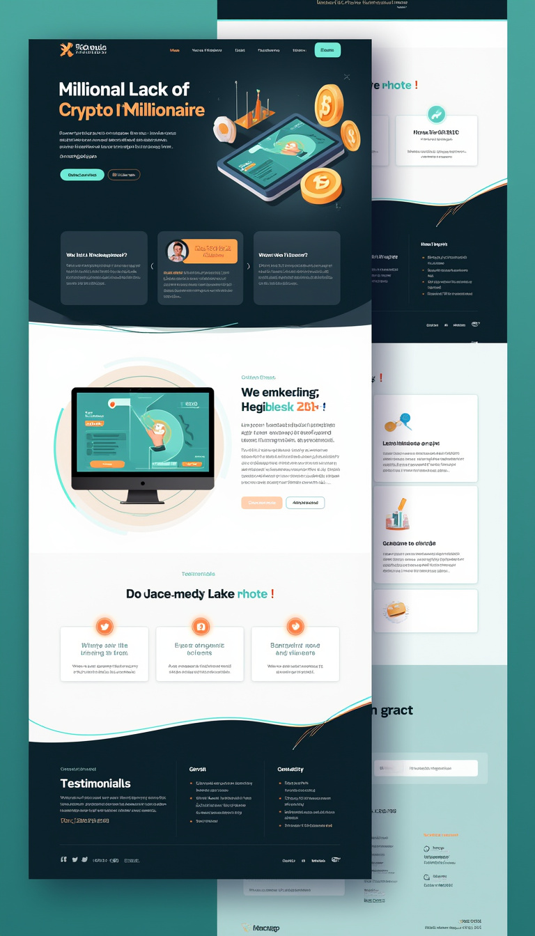Crypto Millionaire One-Page Website Design