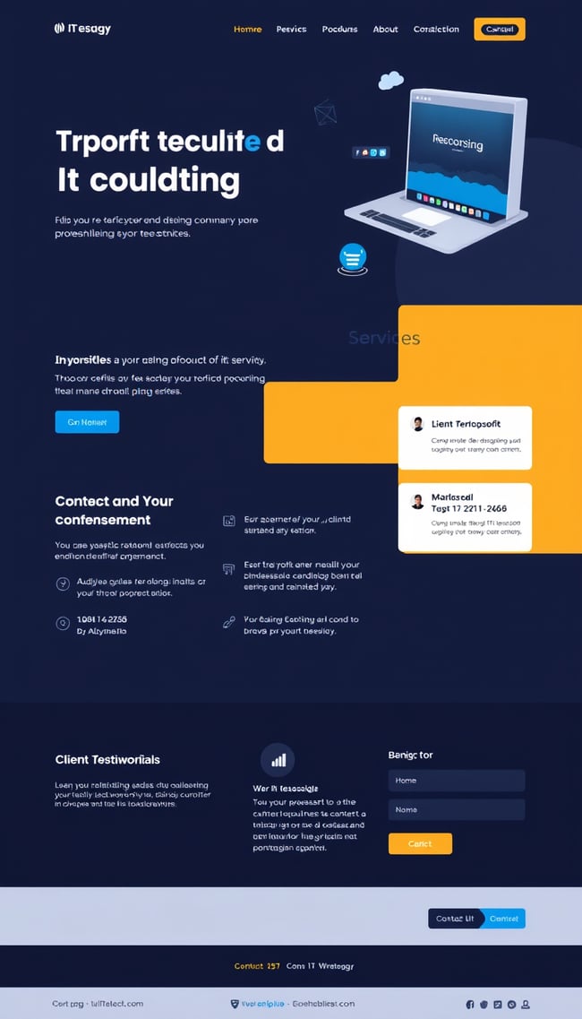 Professional IT Consulting Webpage Design